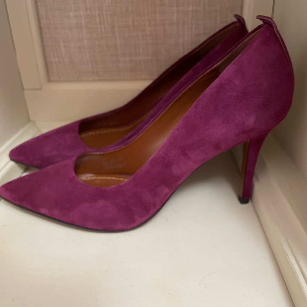 Coach Fuchsia Suede Pointed-Toe Heels